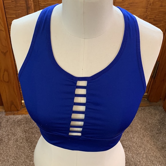 Victoria’s Secret Victoria Sport | Blue Braided Middle Support Racerback Bra - Picture 6 of 10